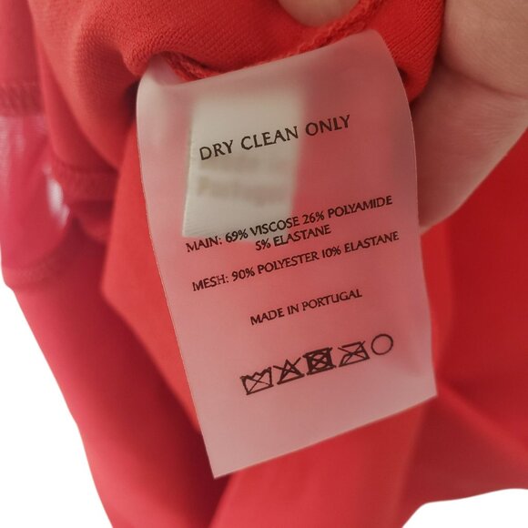 NEW Victor Glemaud Ruby Red Holiday Mini Dress Mesh Back Cosplay Futuristic - Picture 8 of 10